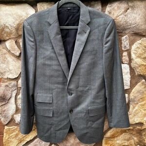 J. Crew Ludlow Blazer Loro Piana Sz 38S Super 150s 100% Wool Gray 2 Button